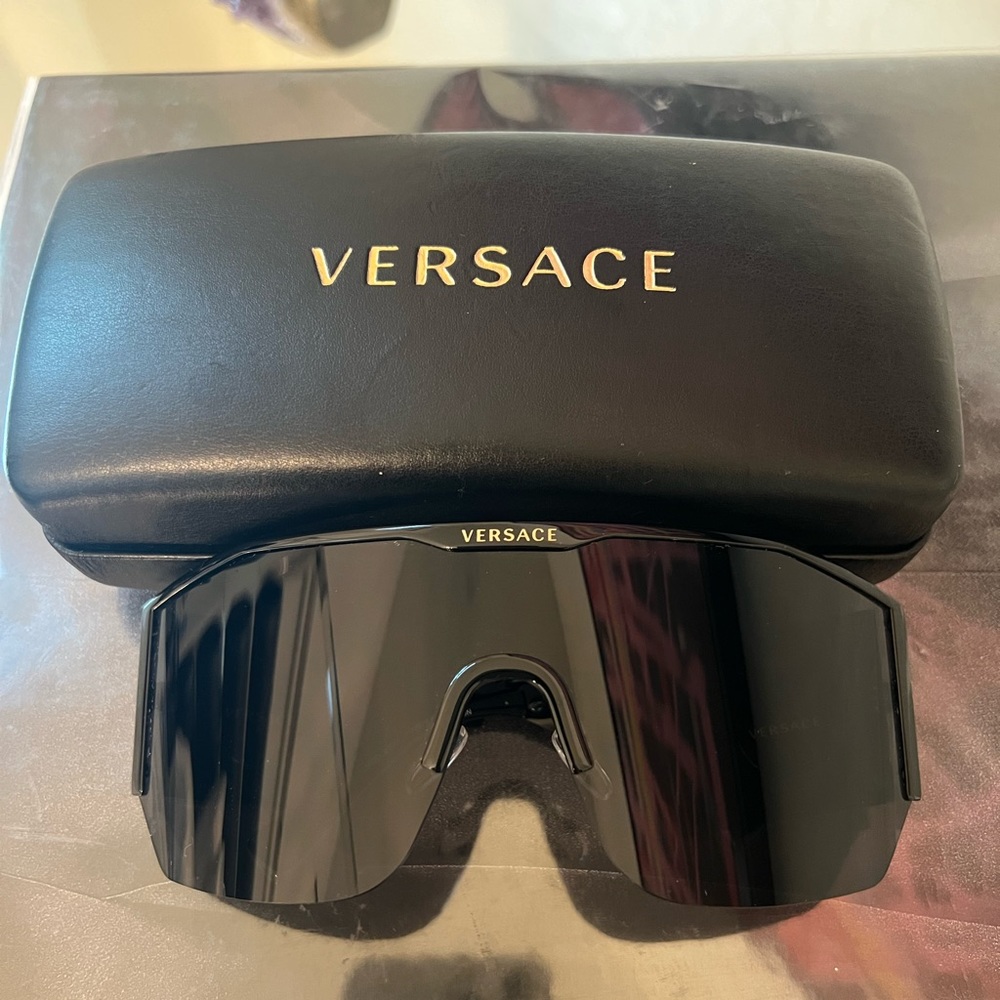 Versace Oversize Black Sunglasses